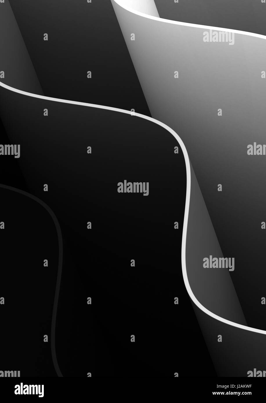 Edge Retro Renders Rendering black white waves background hi-res stock photography and ...