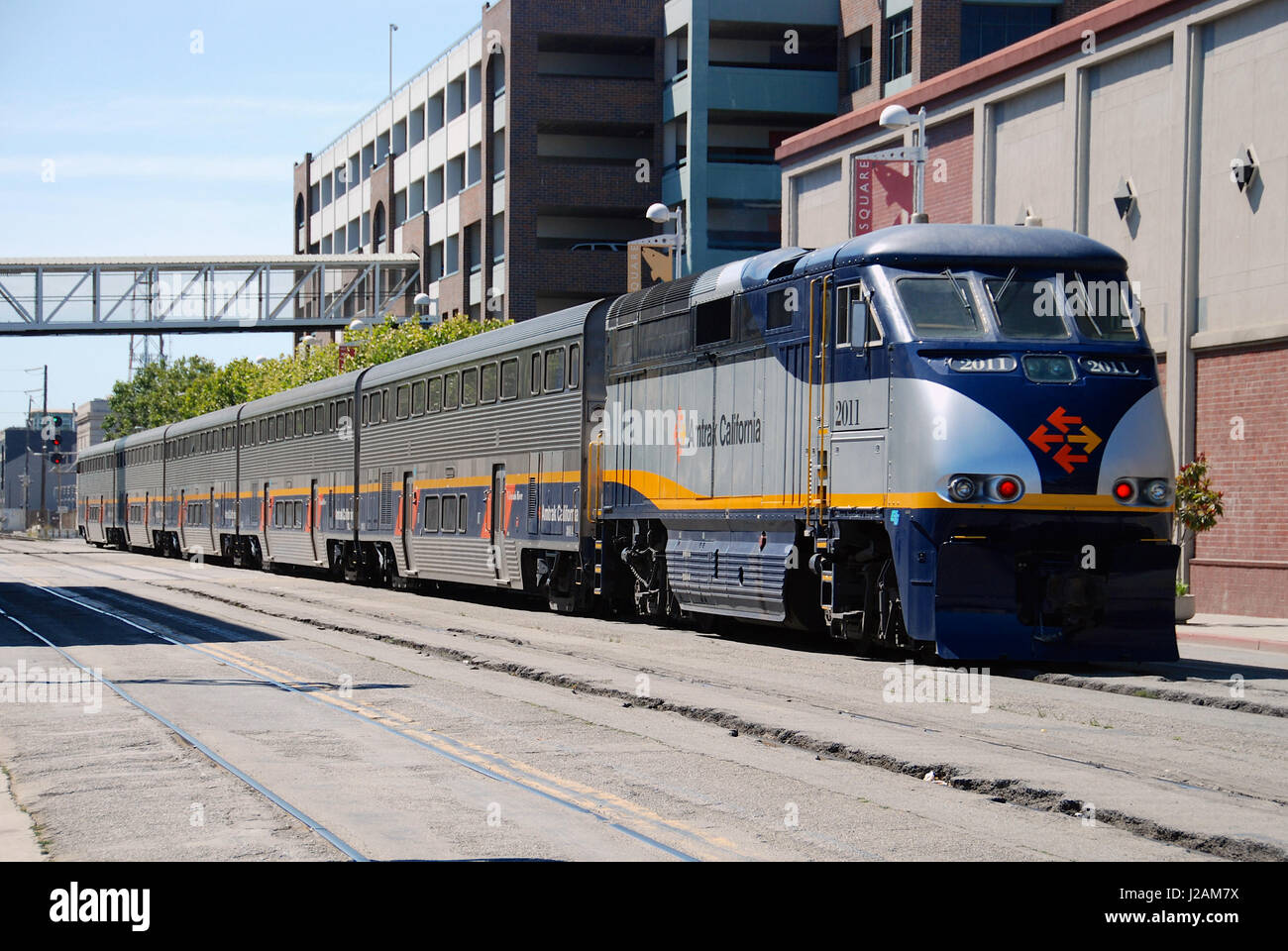 Amtrak California Passenger Train At Jack London Square Oakland