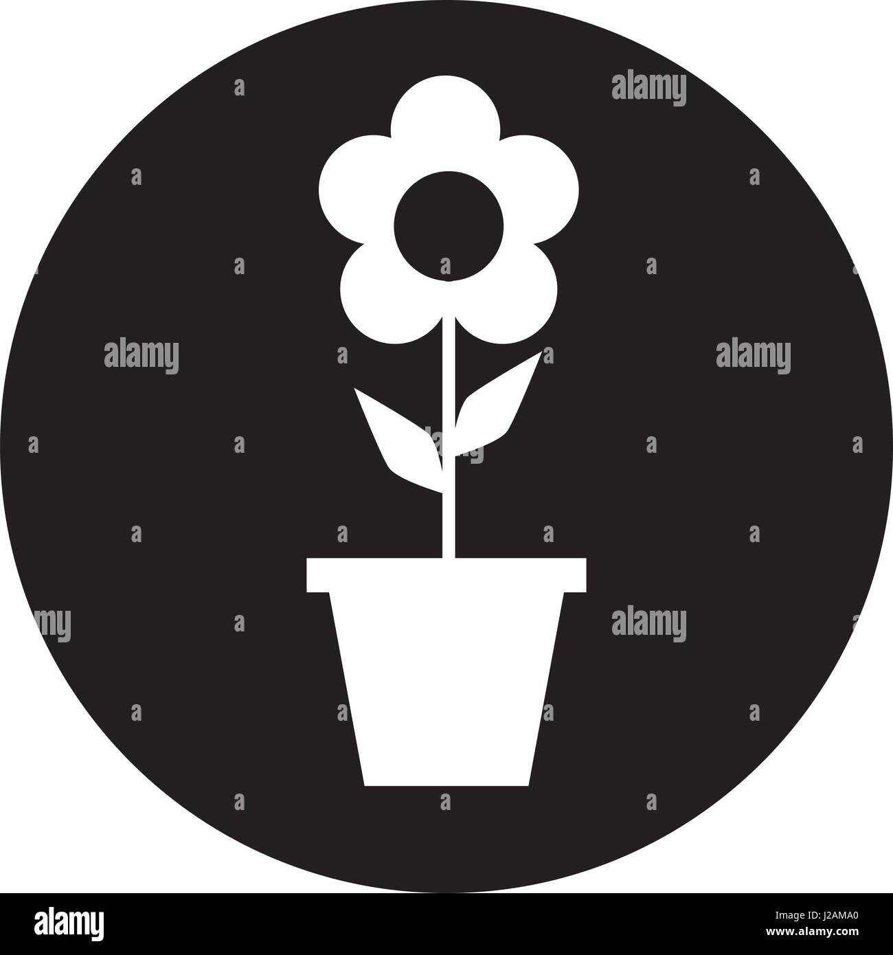 Decorative garden pot isolated icon Stock Vector Image & Art - Alamy