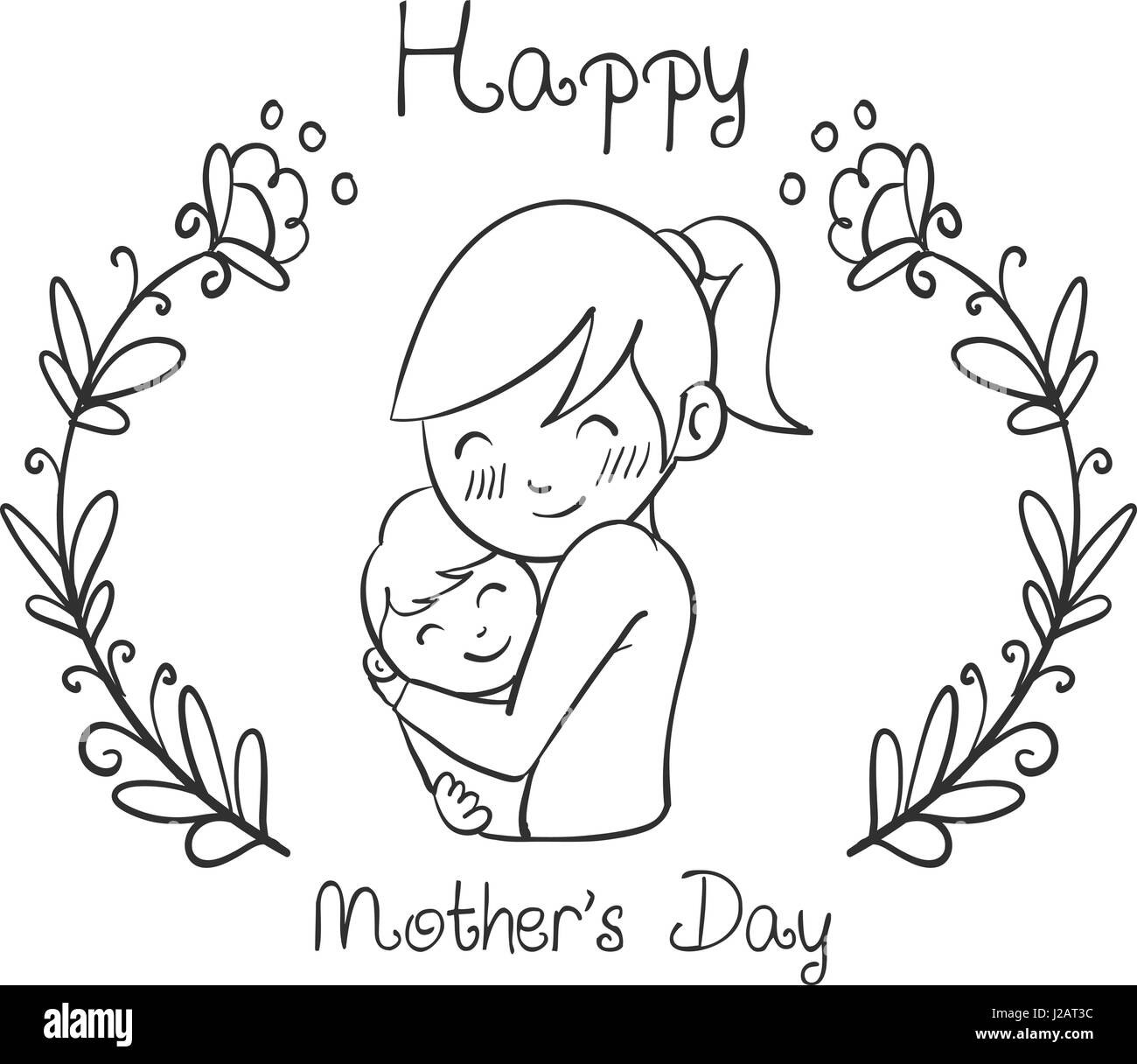 Mother's Day Drawing - How To Draw Mother's Day Step By Step