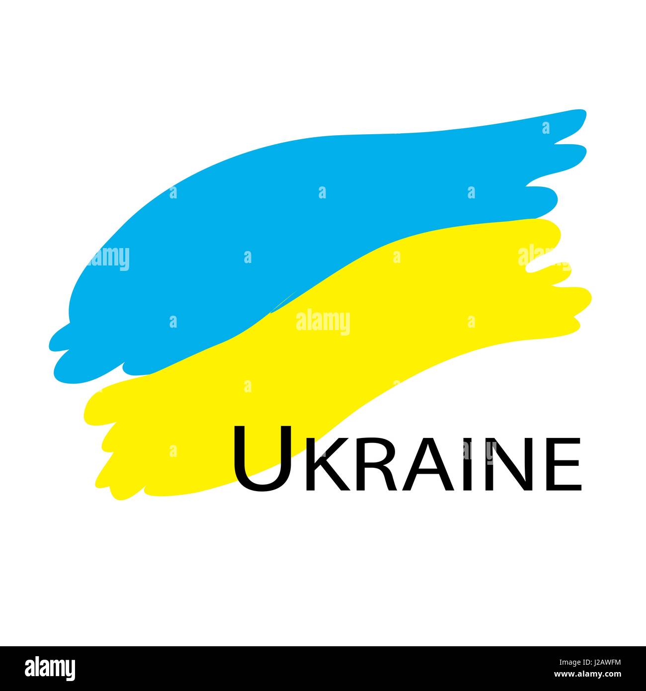 Symbol, poster, banner Ukraine. the national flag. Stock Vector