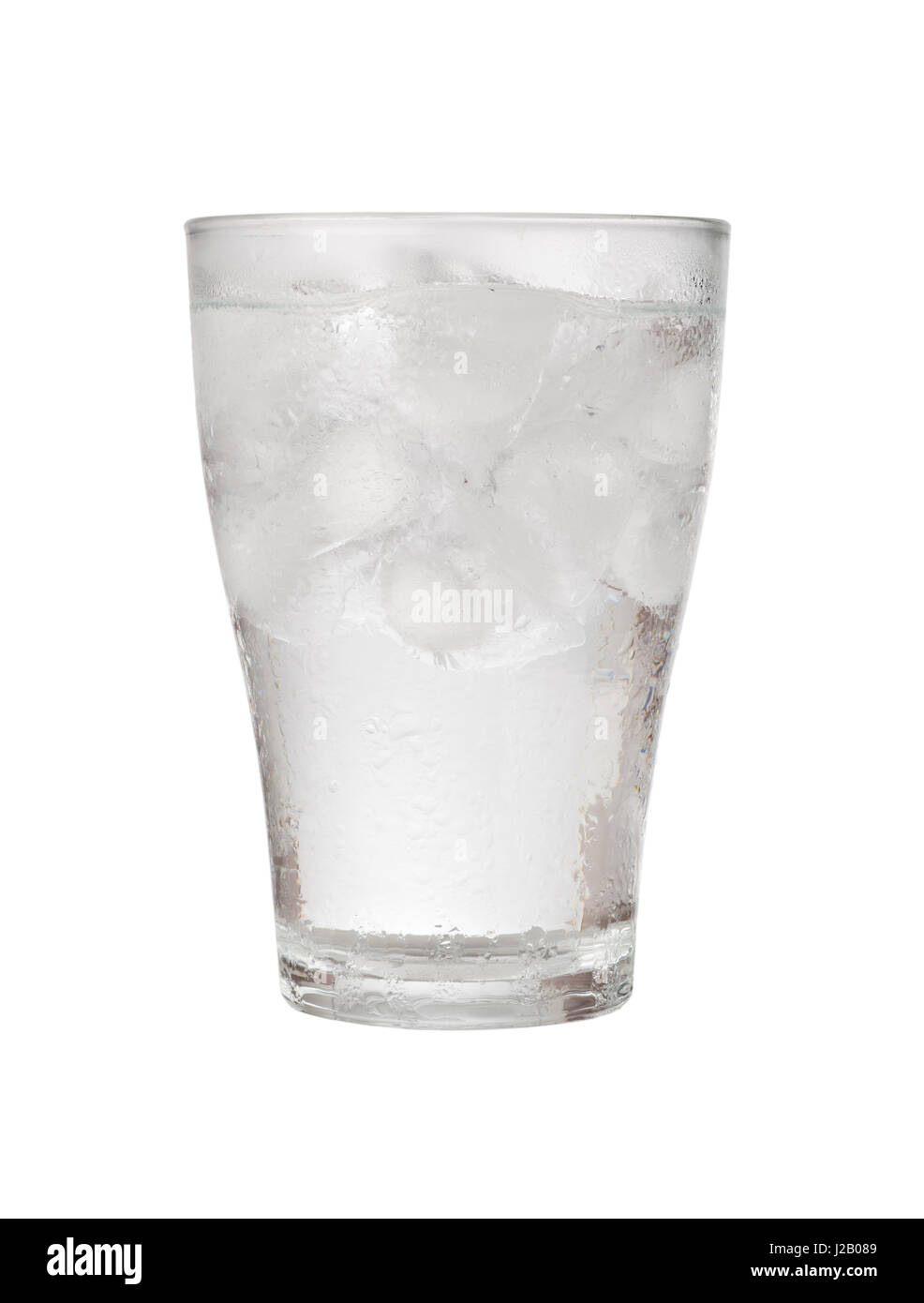 Glass of iced water isolated on white background Stock Photo