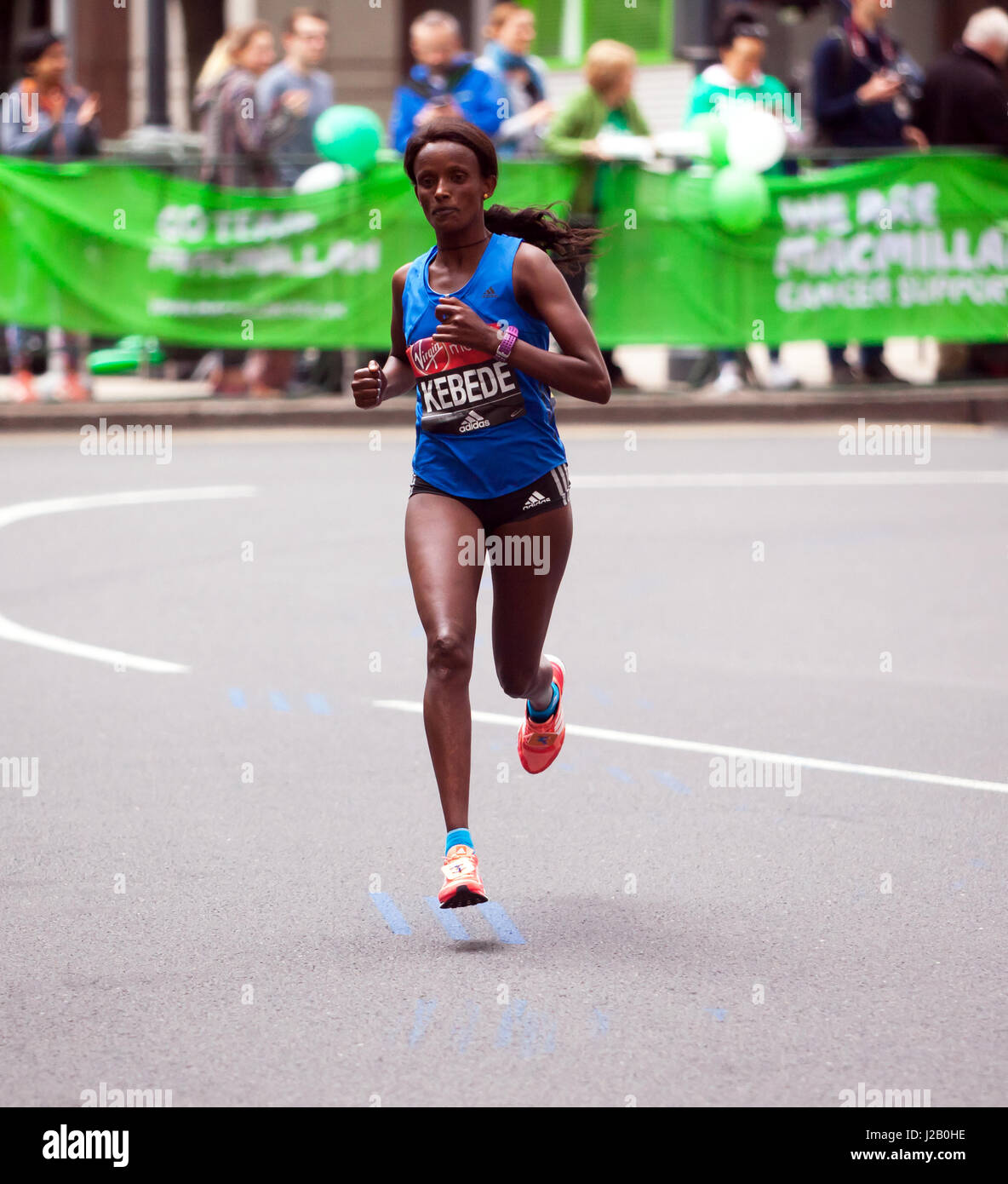 Aberu Kebede representing Ethiiopia, competing in the 2017 London