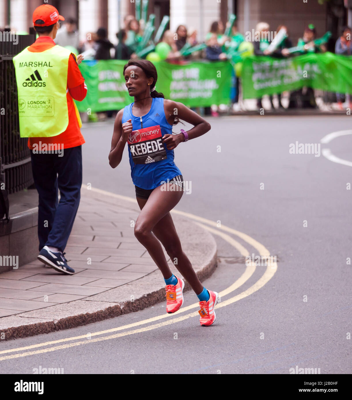 Aberu Kebede representing Ethiiopia, competing in the 2017 London