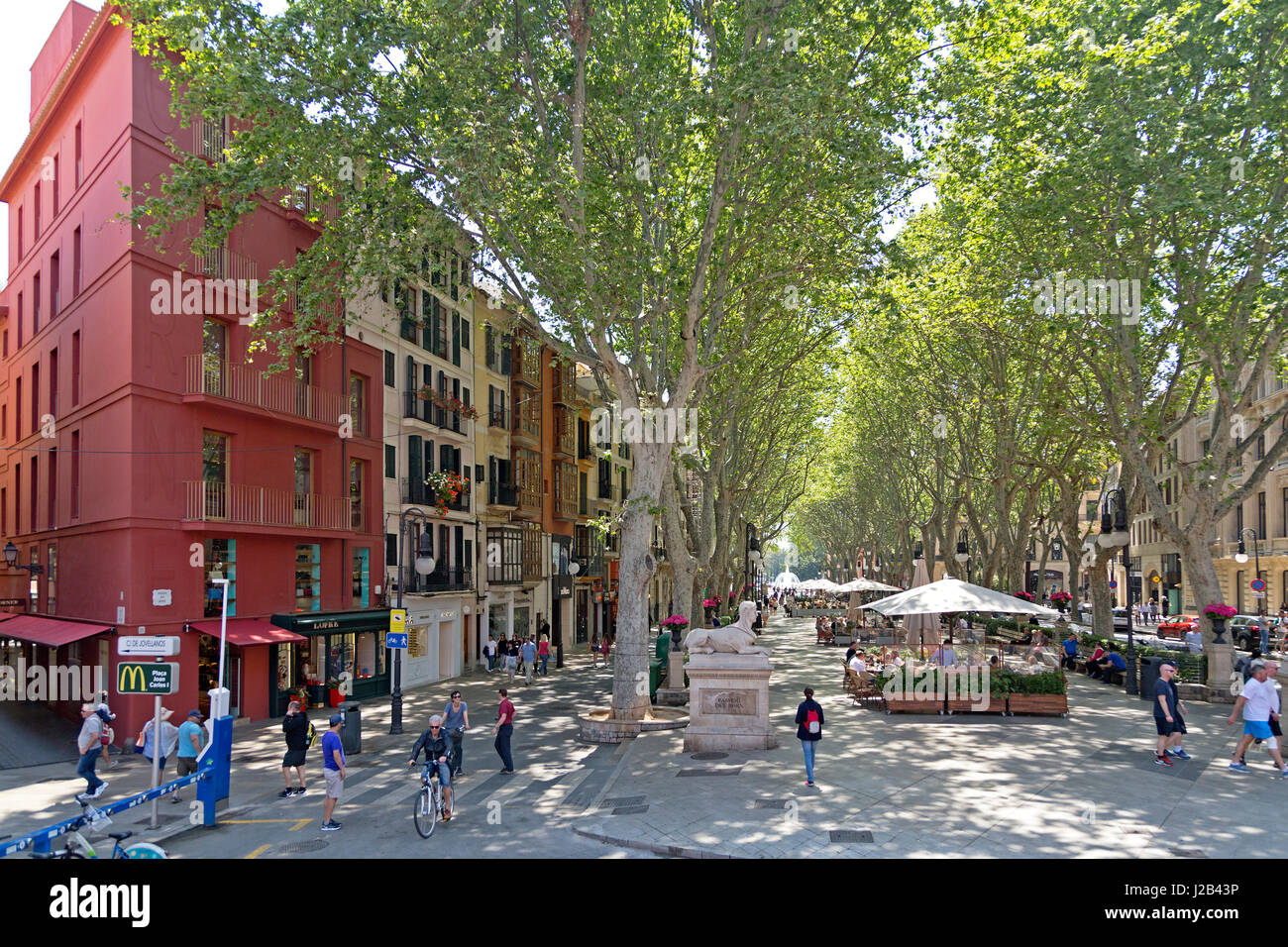 Passeig des Born in Palma de Mallorca, Spain Stock Photo