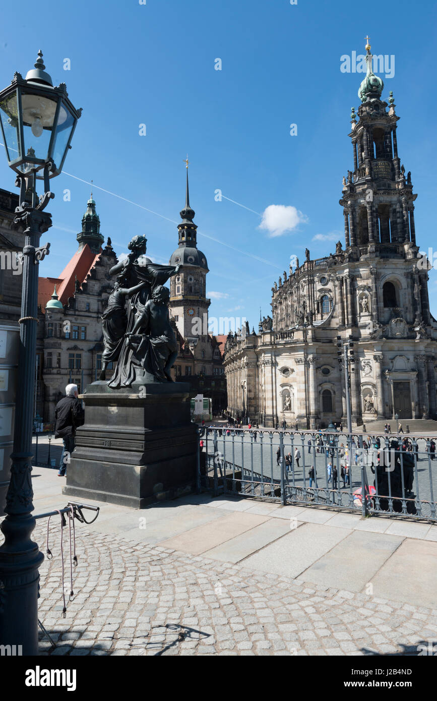The Katholische Hofkirche in Dresden, Germany Stock Photo