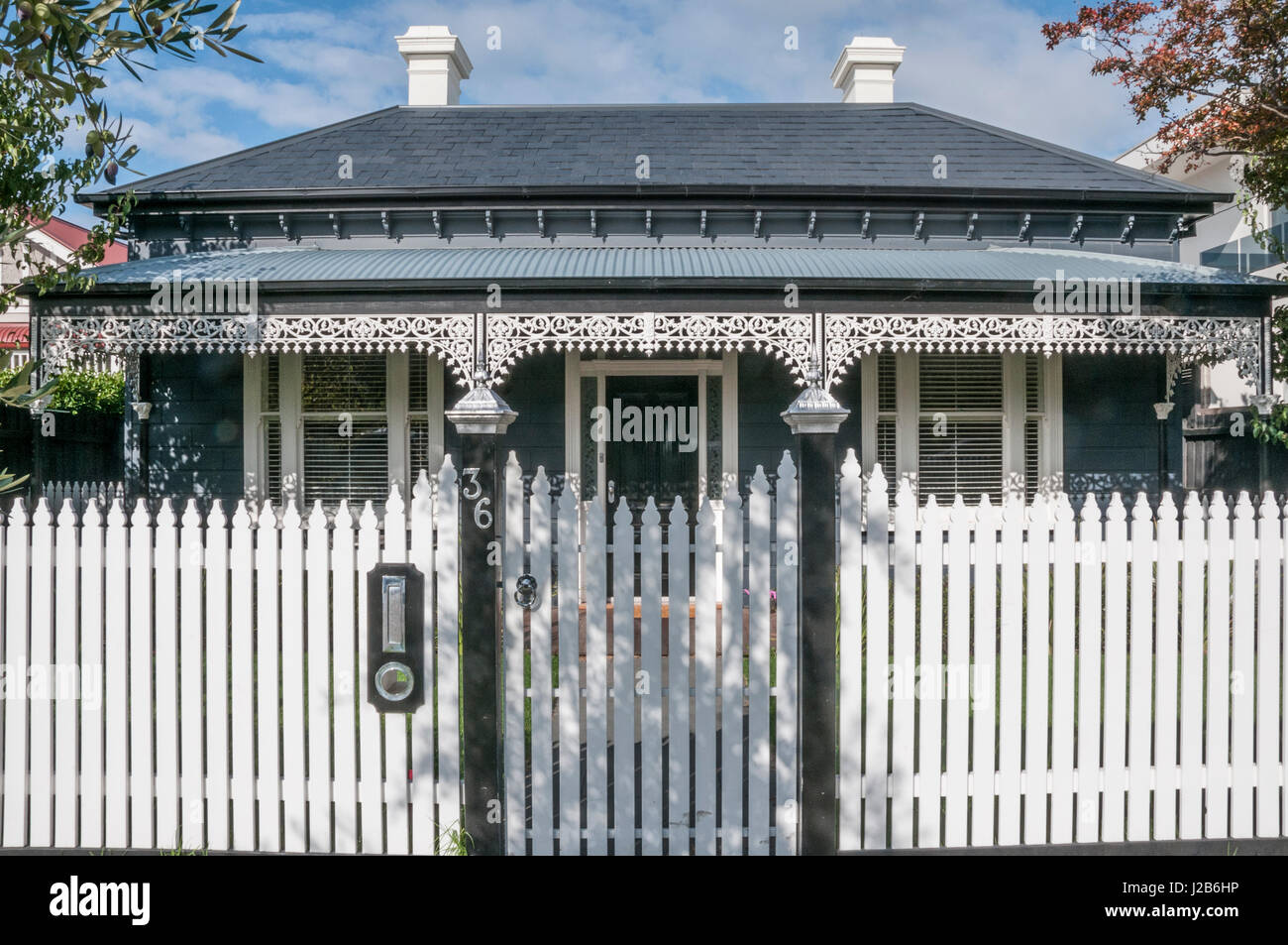 Classic Late Victorian era doublefronted timber home in suburban