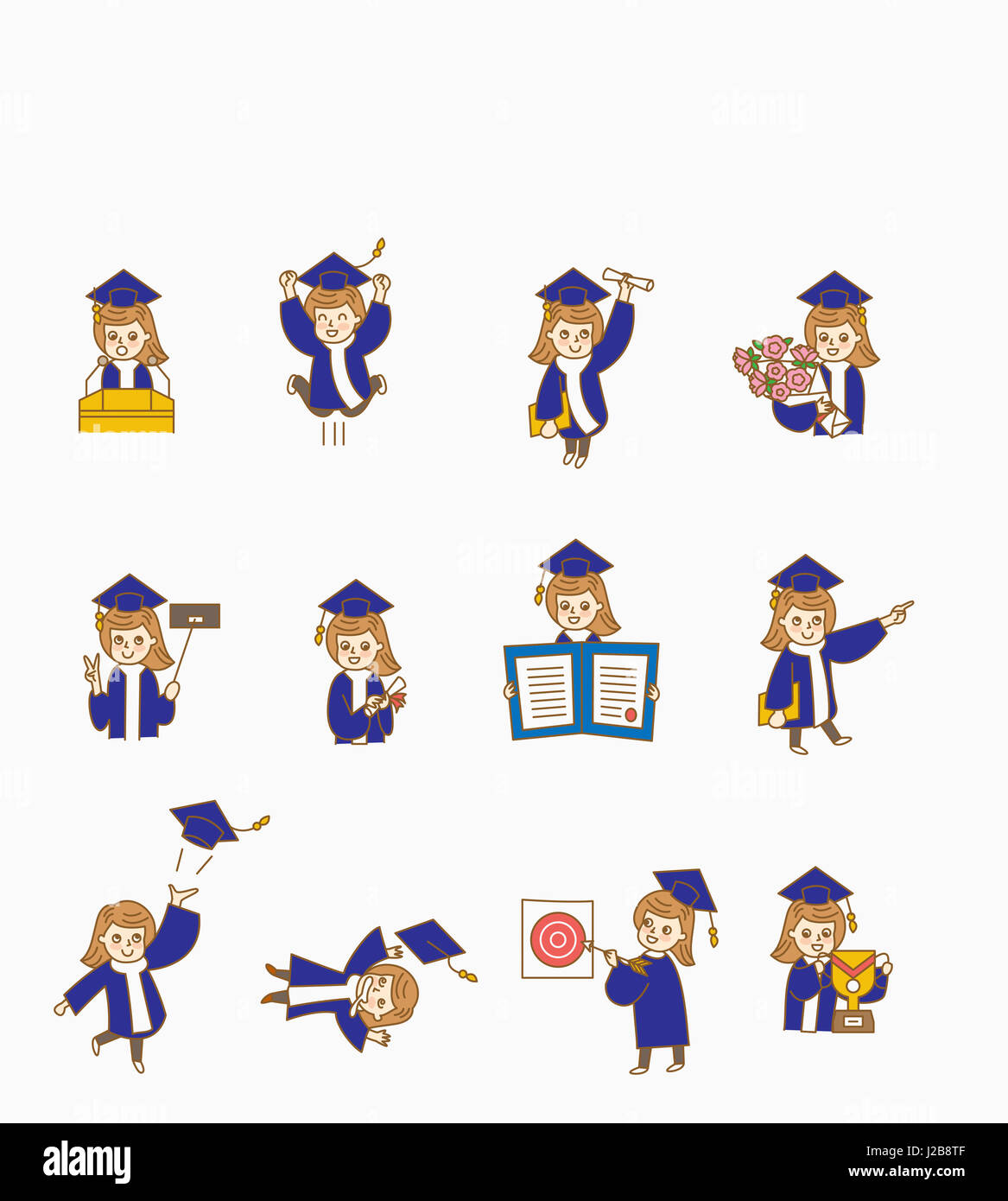 Various emotions related to graduation Stock Photo Alamy