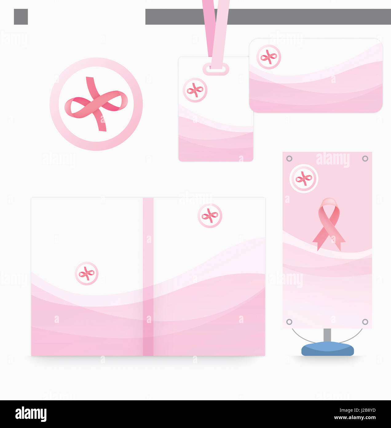 Designs with pink ribbons Stock Photo - Alamy