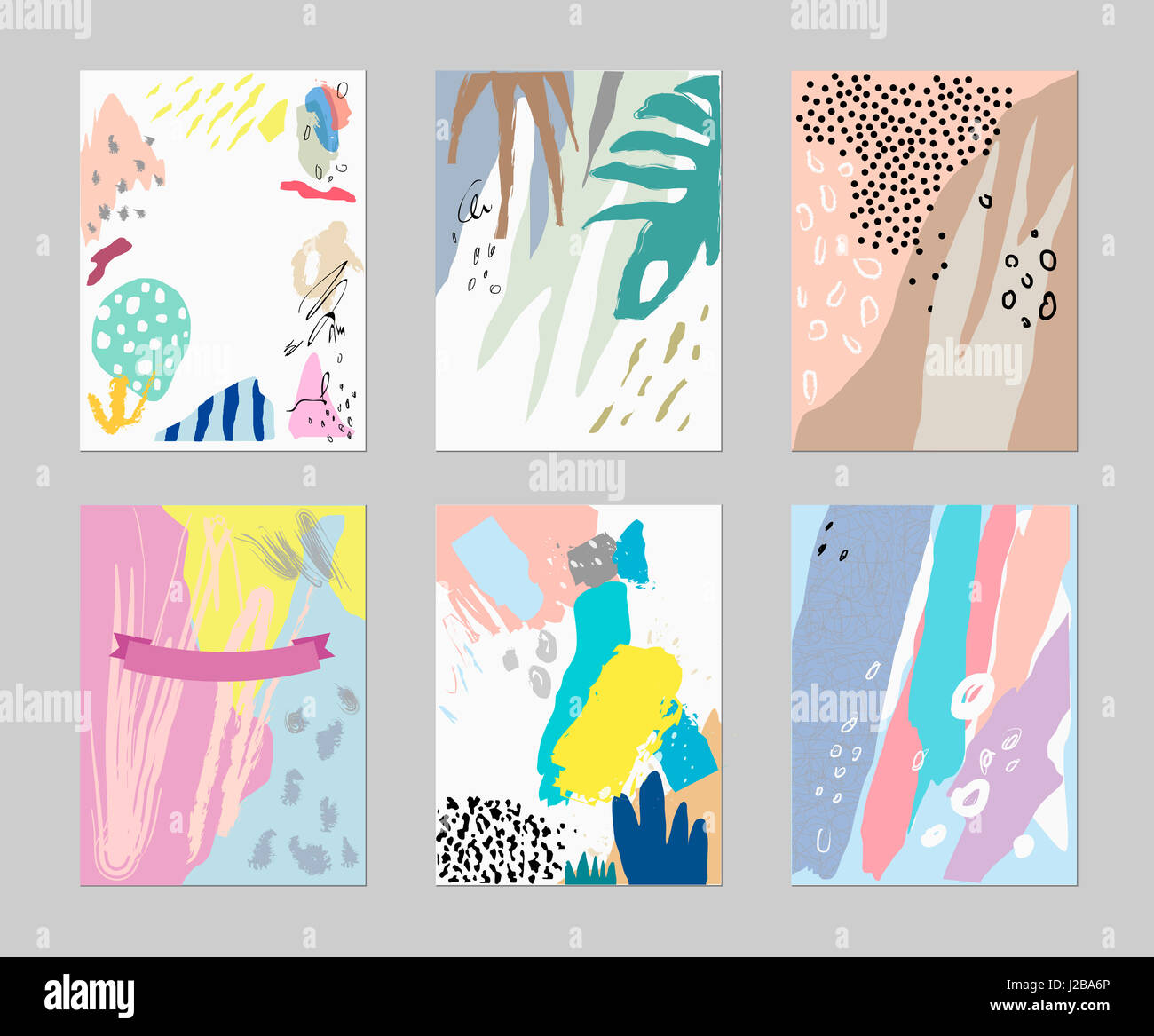 Various posters with abstract patterns Stock Photo - Alamy