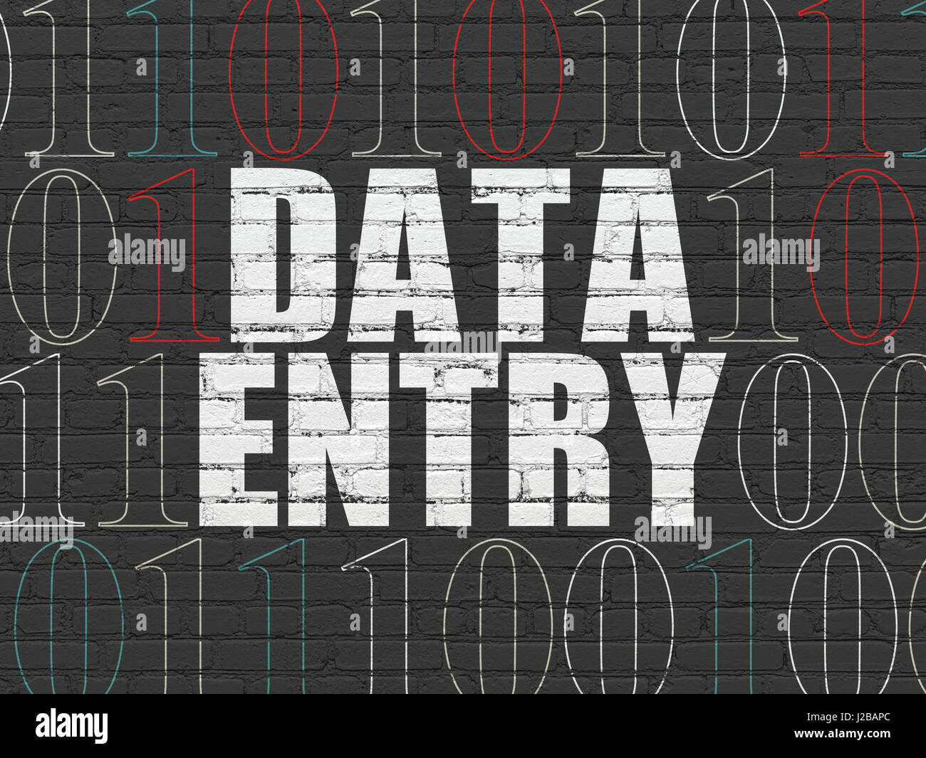 Information concept: Data Entry on wall background Stock Photo - Alamy