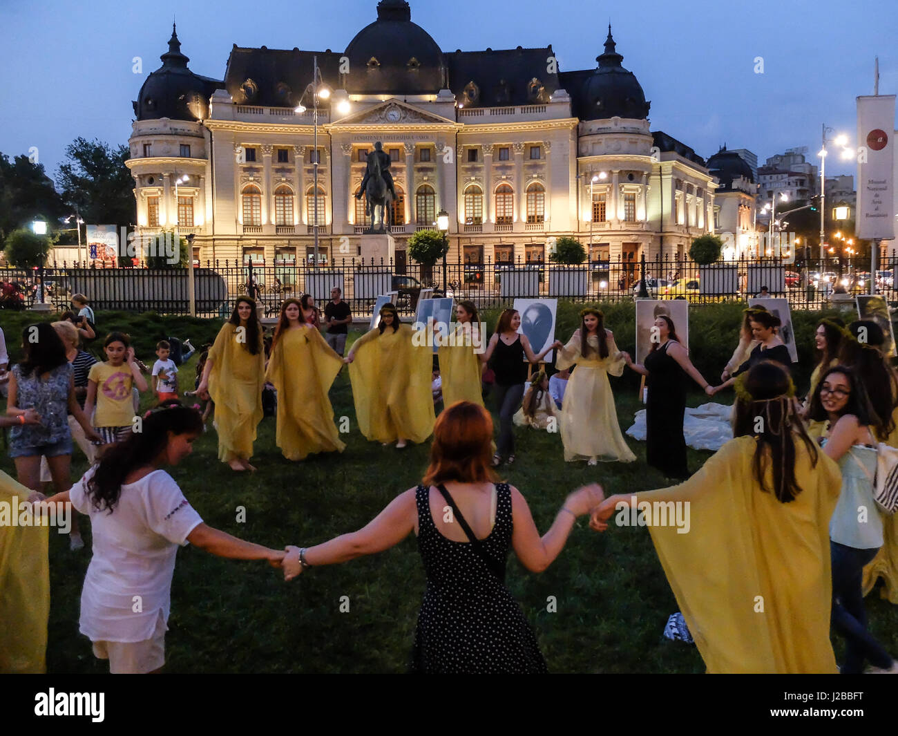Bucharest Romania June 23 2016 Sanziene Festival In The Art Museum In Bucharest It S A Fest In The Honor Of Fairies Sanziana Is The Romanian Nam Stock Photo Alamy