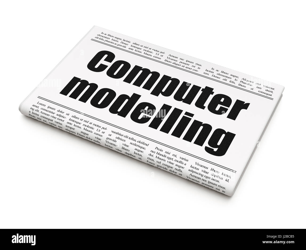 Science concept: newspaper headline Computer Modelling Stock Photo - Alamy