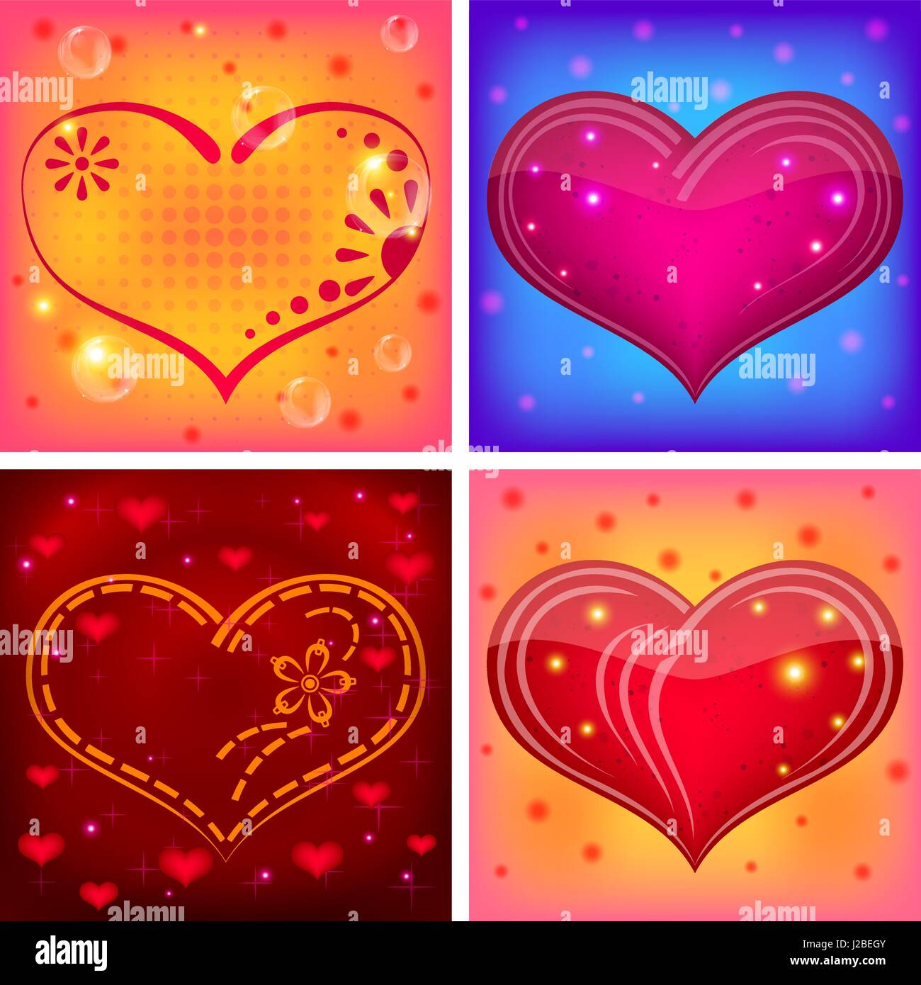Backgrounds, red hearts Stock Vector Image & Art - Alamy