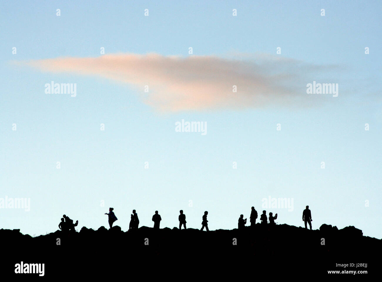 Silhouettes of groups of people hi-res stock photography and images - Alamy