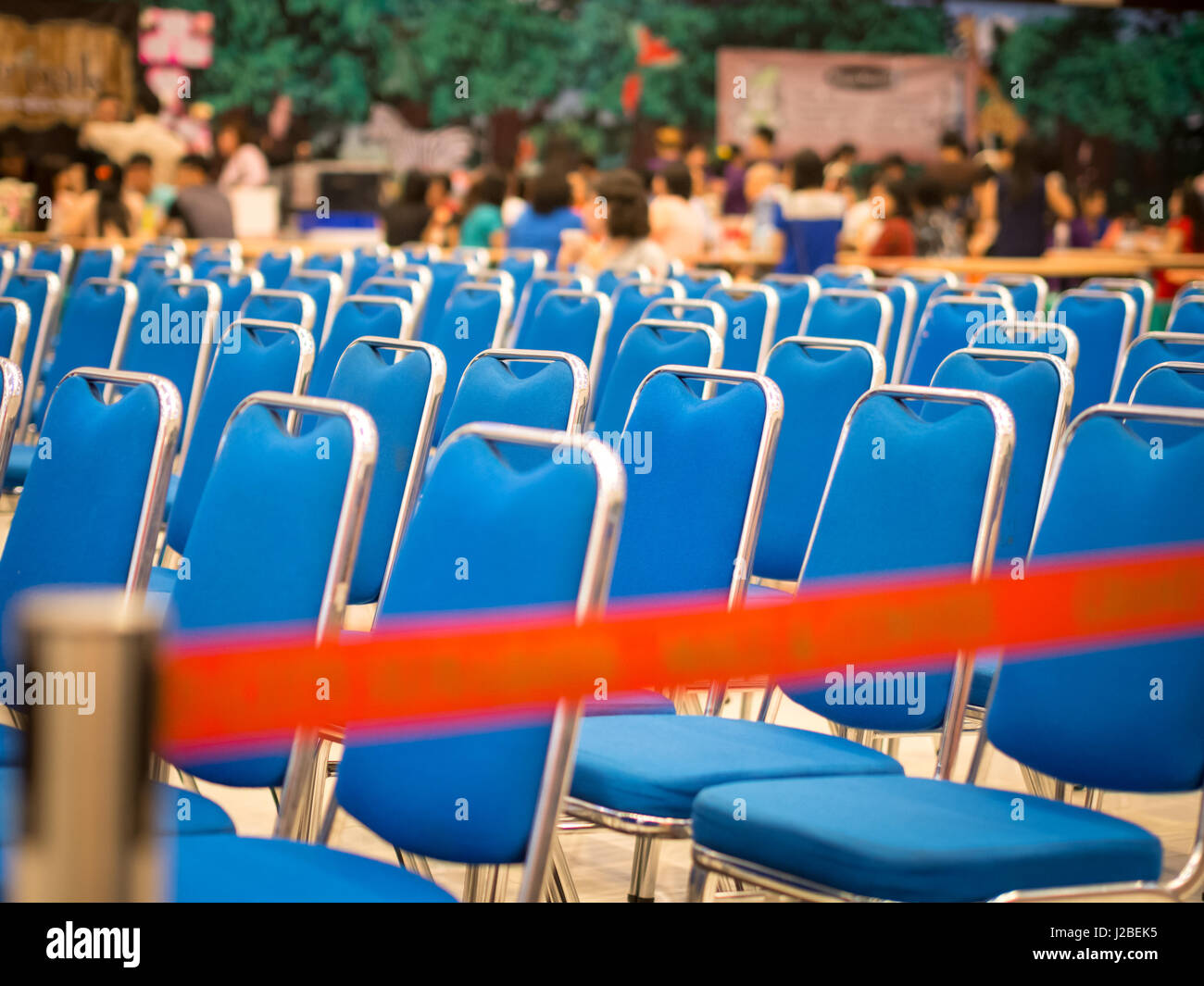 Group of Blue Chair Stock Photo