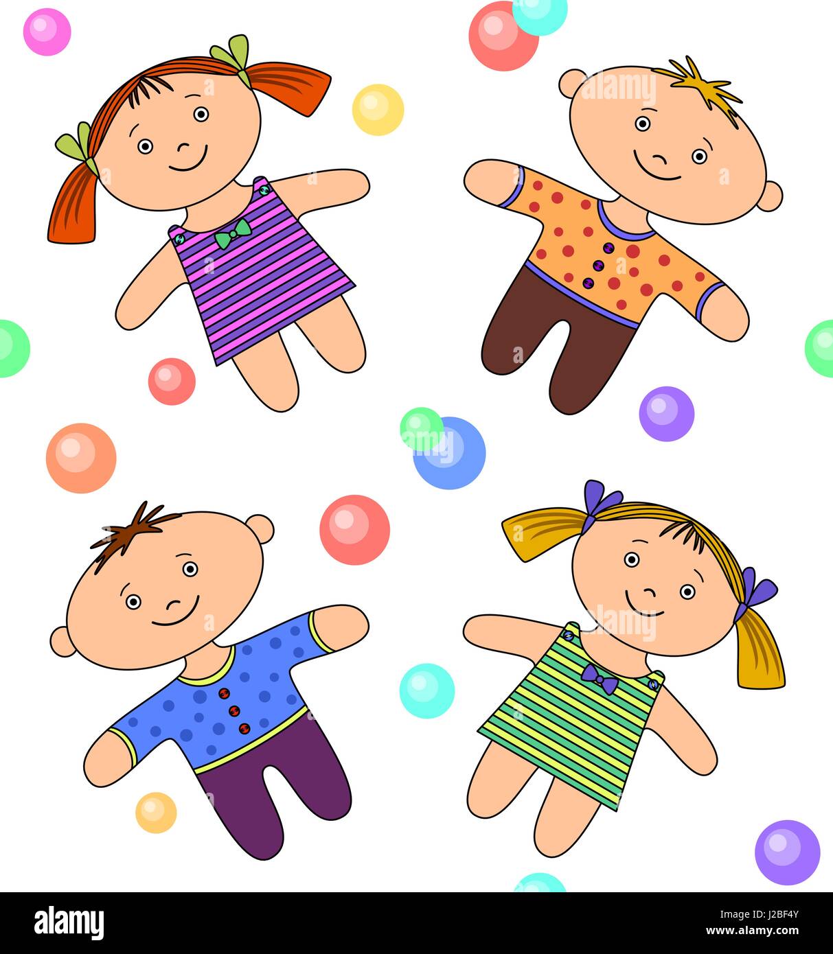 Seamless background. Boy and girl Stock Vector Image & Art - Alamy