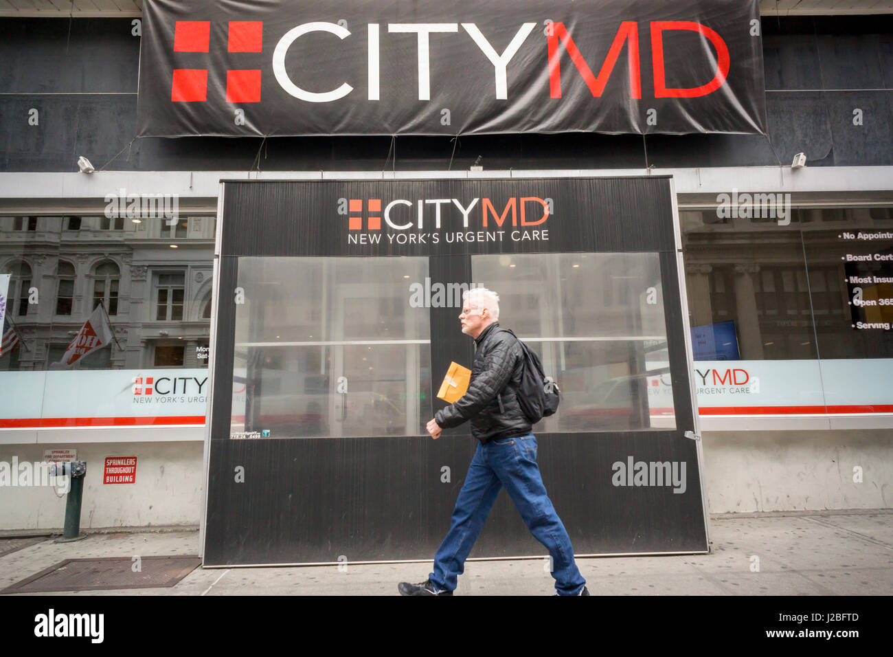 A CityMD urgent care facility in New York on Wednesday, April 19, 2017. Warburg Pincus LLC, a private equity firm, announced that it will acquire a majority stake in CityMD with the transaction being reported in the vicinity of $600 million. (© Richard B. Levine) Stock Photo