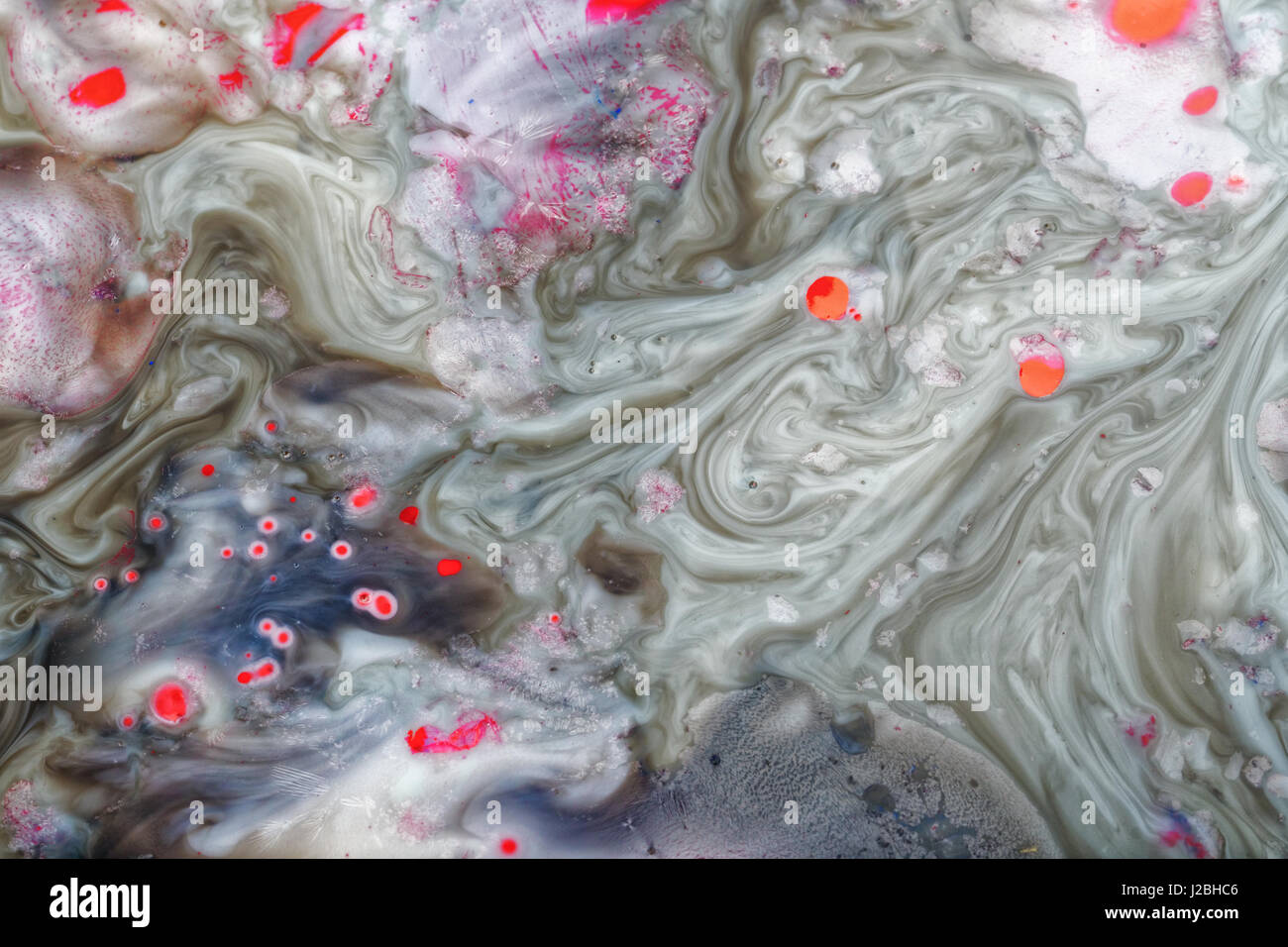 Abstract background created from milk and synthetic color Stock Photo