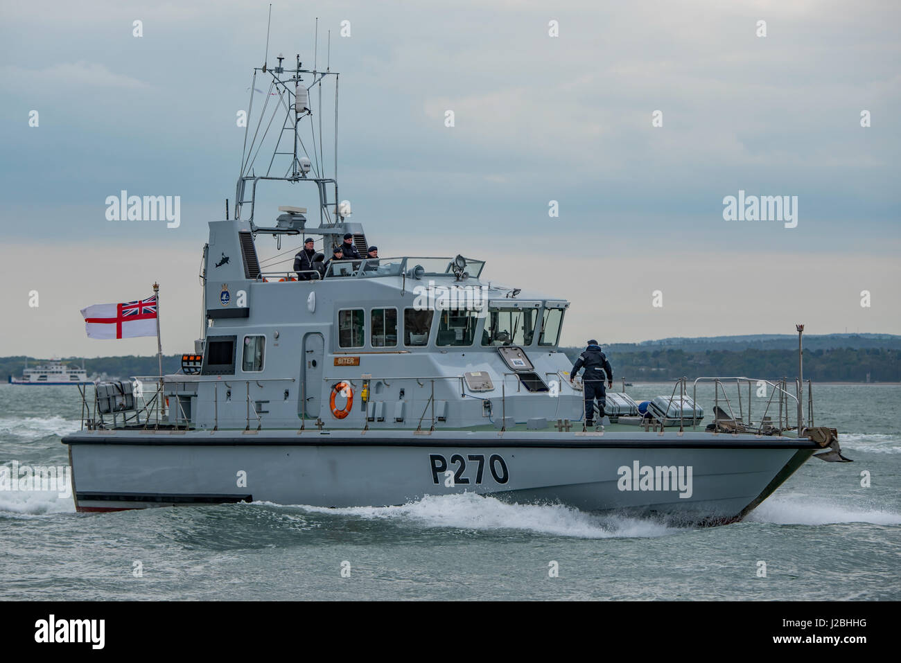 HMS Biter (P270) at Portsmouth, UK on the 24th April 2017. Stock Photo