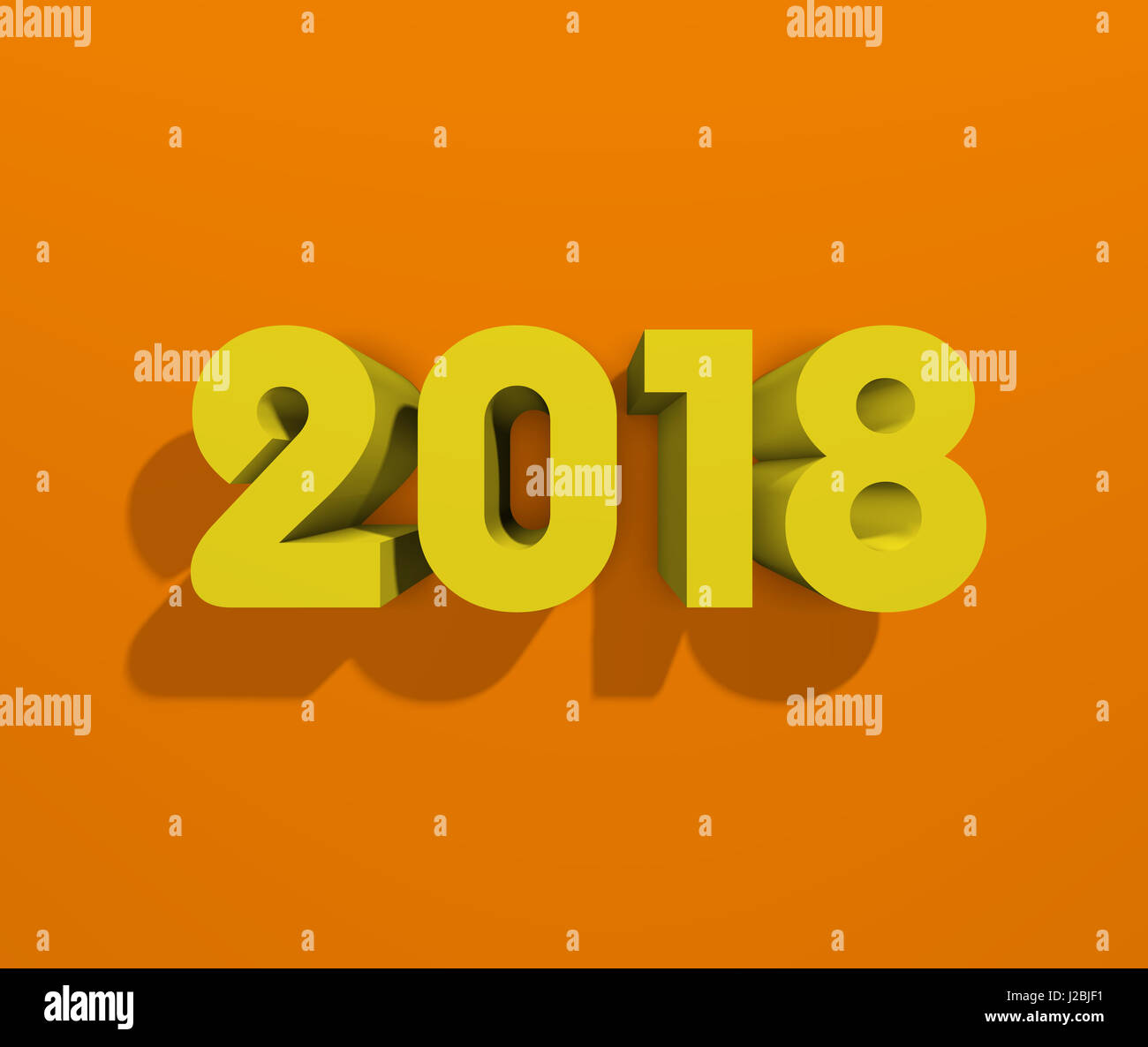 New Year 2018 - 3D Rendered Image Stock Photo