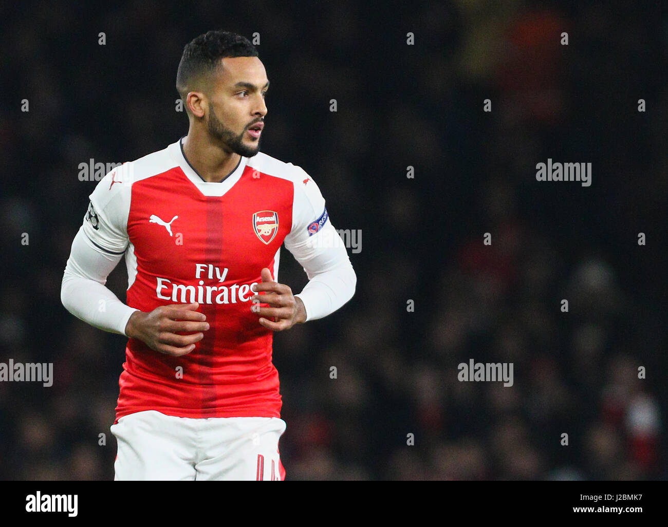 Theo Walcott of Arsenal during the UEFA Champions League match between