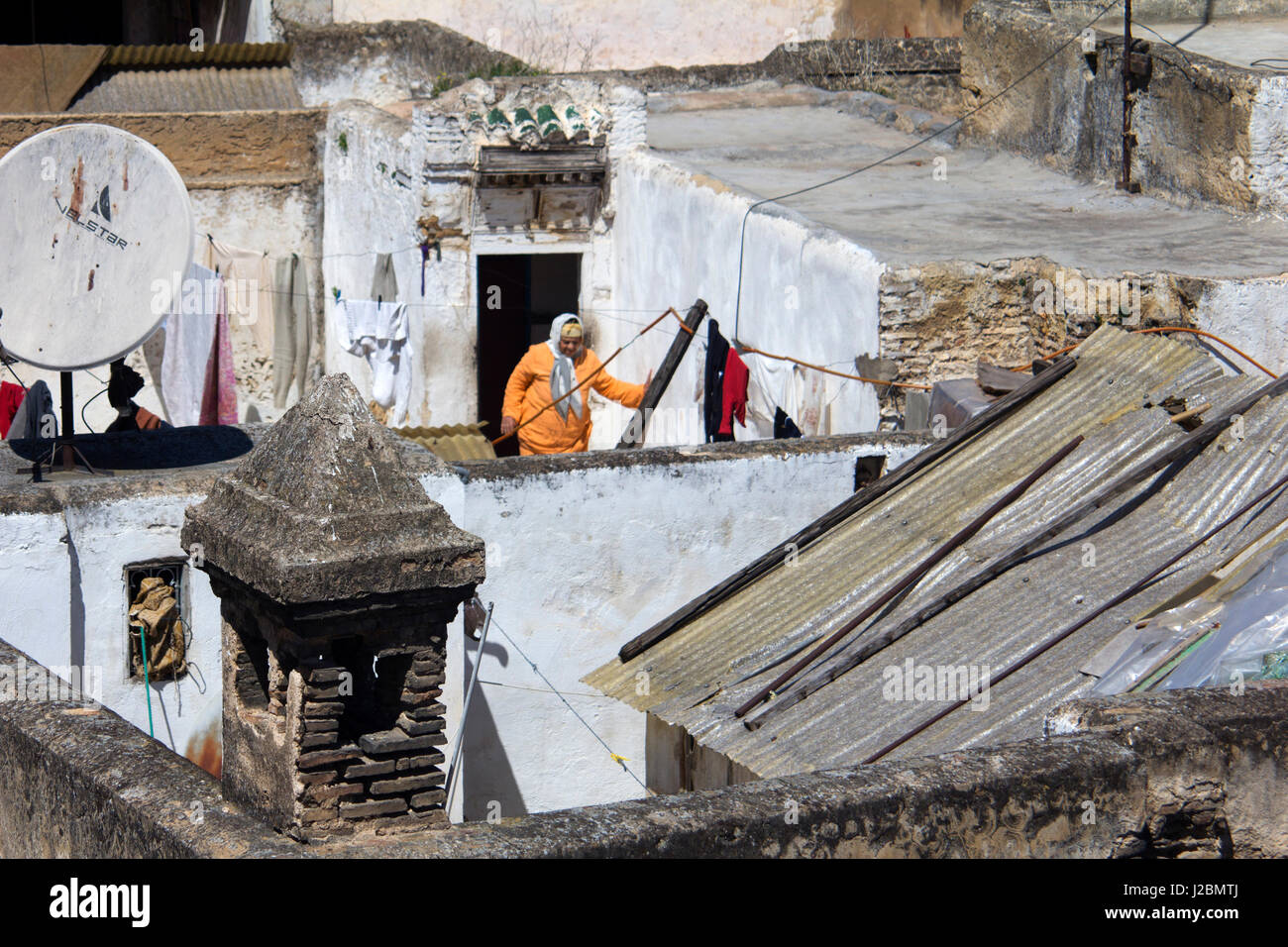North Morocco, Fes. Rooftops of Fes Stock Photo - Alamy