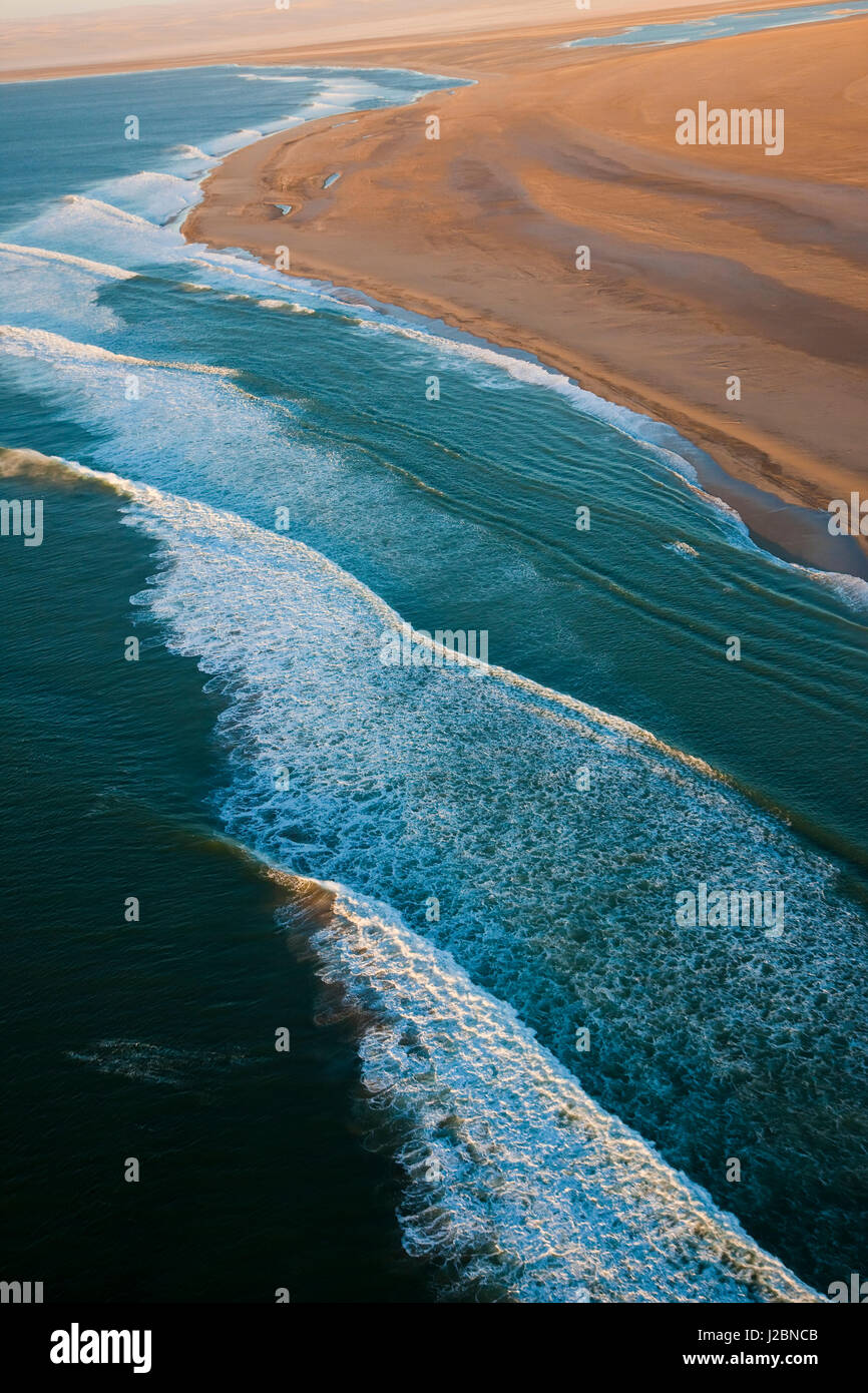 Sea and desert, Namib Desert, Namibia, aerial view Stock Photo - Alamy
