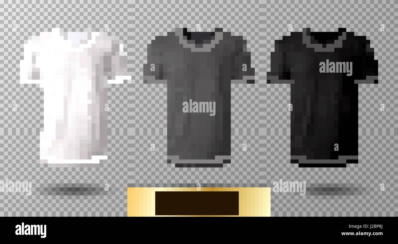 Shirt Mock Up Set T Shirt Template Black Gray And White Version