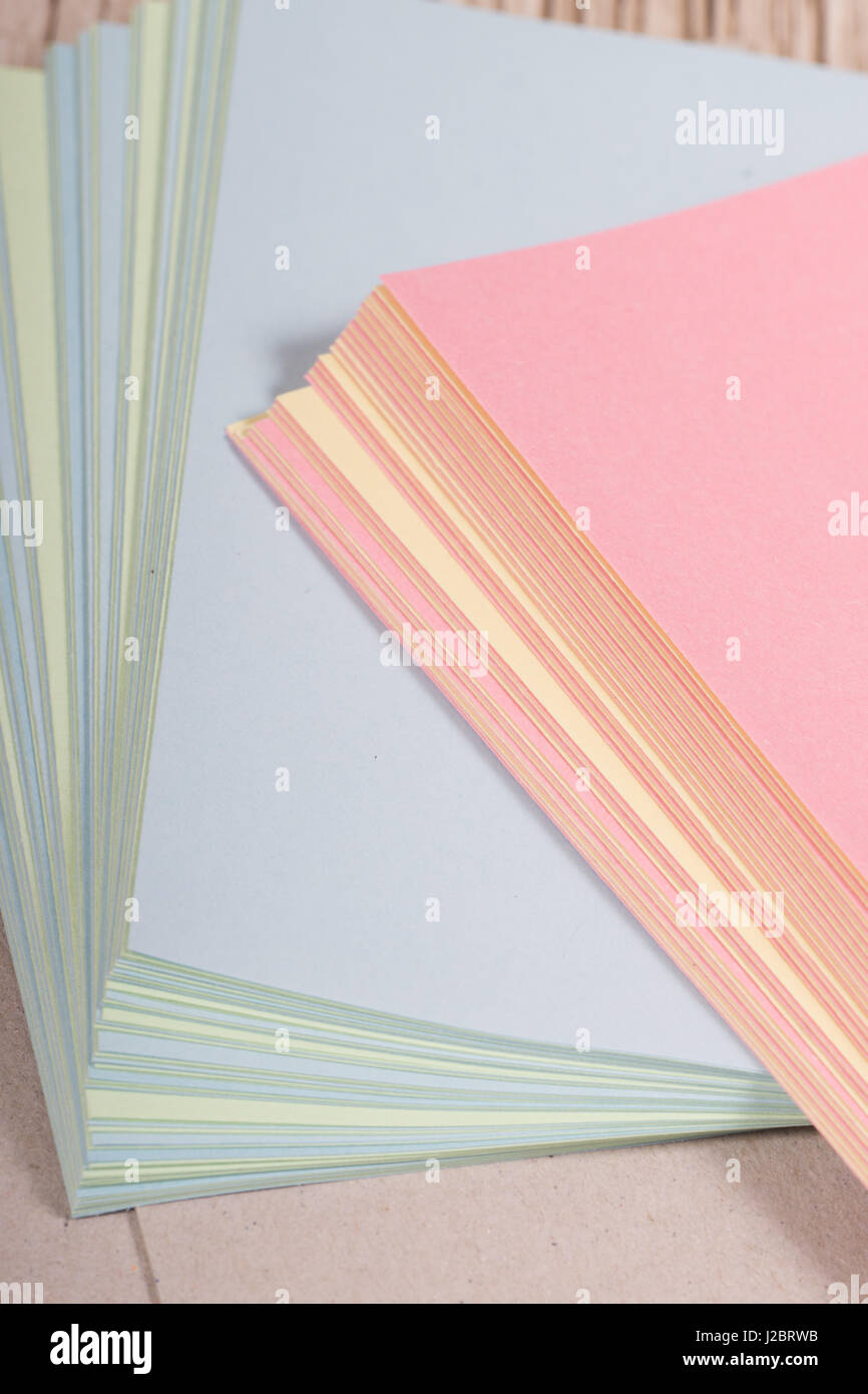 Colourful paper blanks for greeting cards and notebooks Stock Photo Alamy