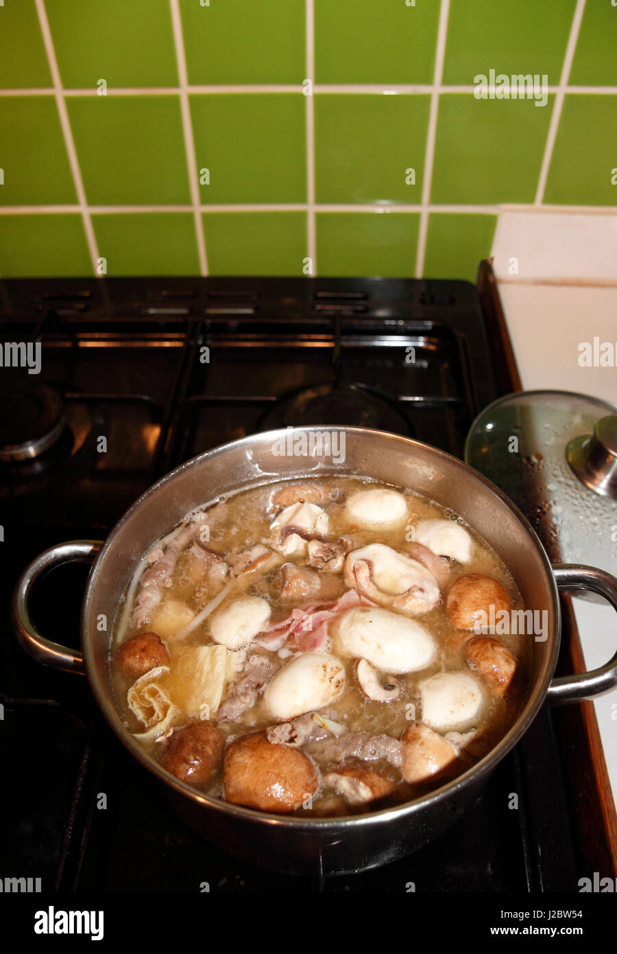 Korean food cooking on a hob Stock Photo Alamy