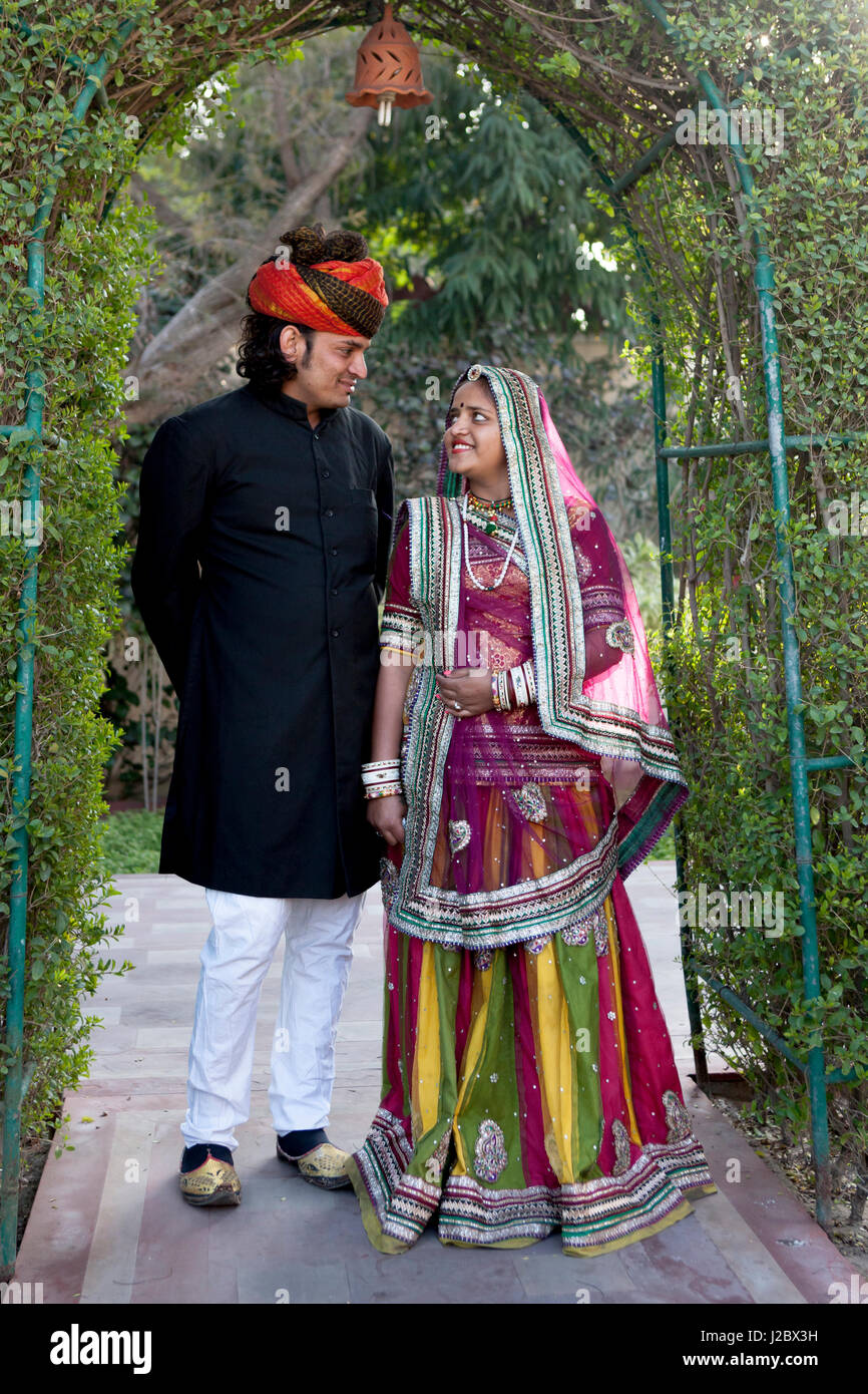 Colorful wedding costumes and sari. Pink City. Jaipur. Rajasthan. India.  (MR Stock Photo - Alamy
