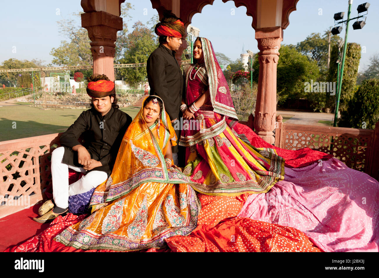 Colorful wedding costumes and sari. Pink City. Jaipur. Rajasthan. India.  (MR Stock Photo - Alamy