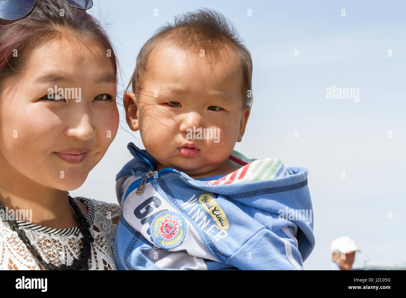 Mother And Child. Gobi Desert. Mongolia Stock Photo - Alamy