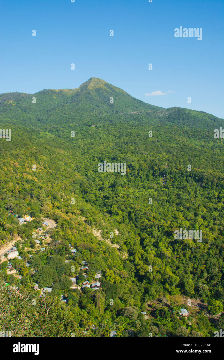 Myanmar. Mt Popa. Forest surrounds Mount Popa Stock Photo - Alamy