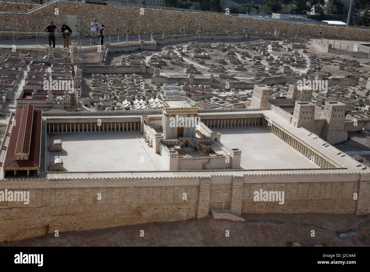 Outdoor Model of Jerusalem from 2nd Temple Period (Time of Christ) on grounds of Israel Museum, Jerusalem. Stock Photo