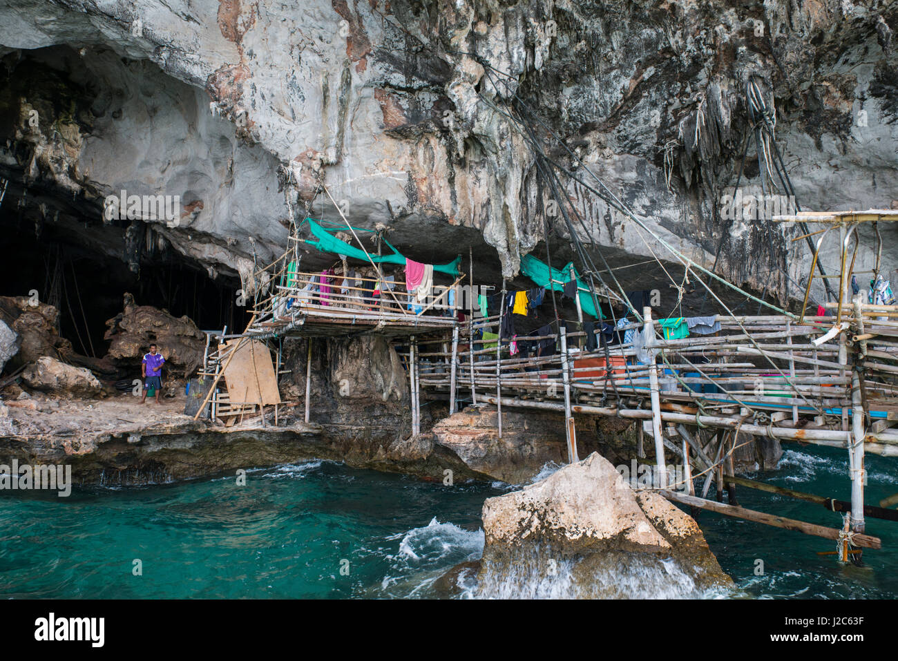 Thailand, Phuket, Andaman Sea. Phi Phi Islands National Park, Phi Phi Leh Island. Viking Cave