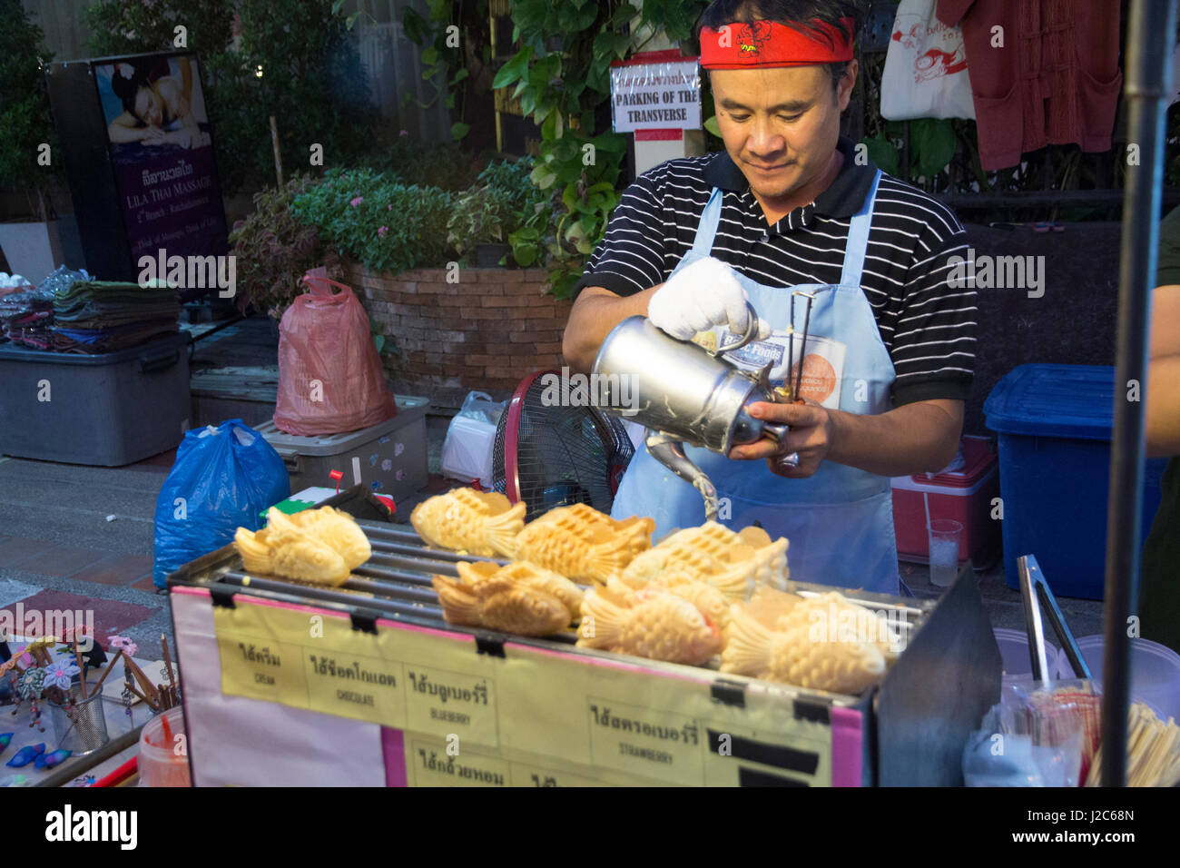 Thailand Chiang Mai Thai Street Food Night Market Bungeoppang