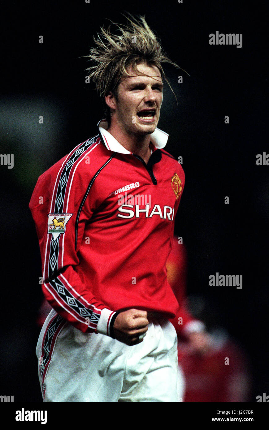 DAVID BECKHAM MANCHESTER UNITED FC 29 January 2000 Stock Photo