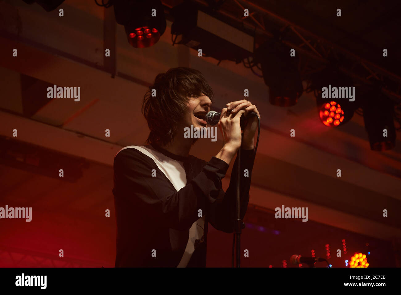 The Horrors live onstage at the BBC Radio 6 Music Festival, Salford, Manchester. Stock Photo
