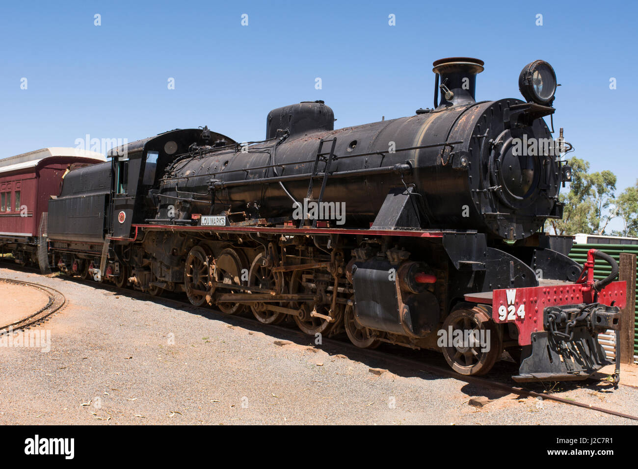 Australia, Alice Springs. Old Ghan Train Railway Museum. Vintage train ...