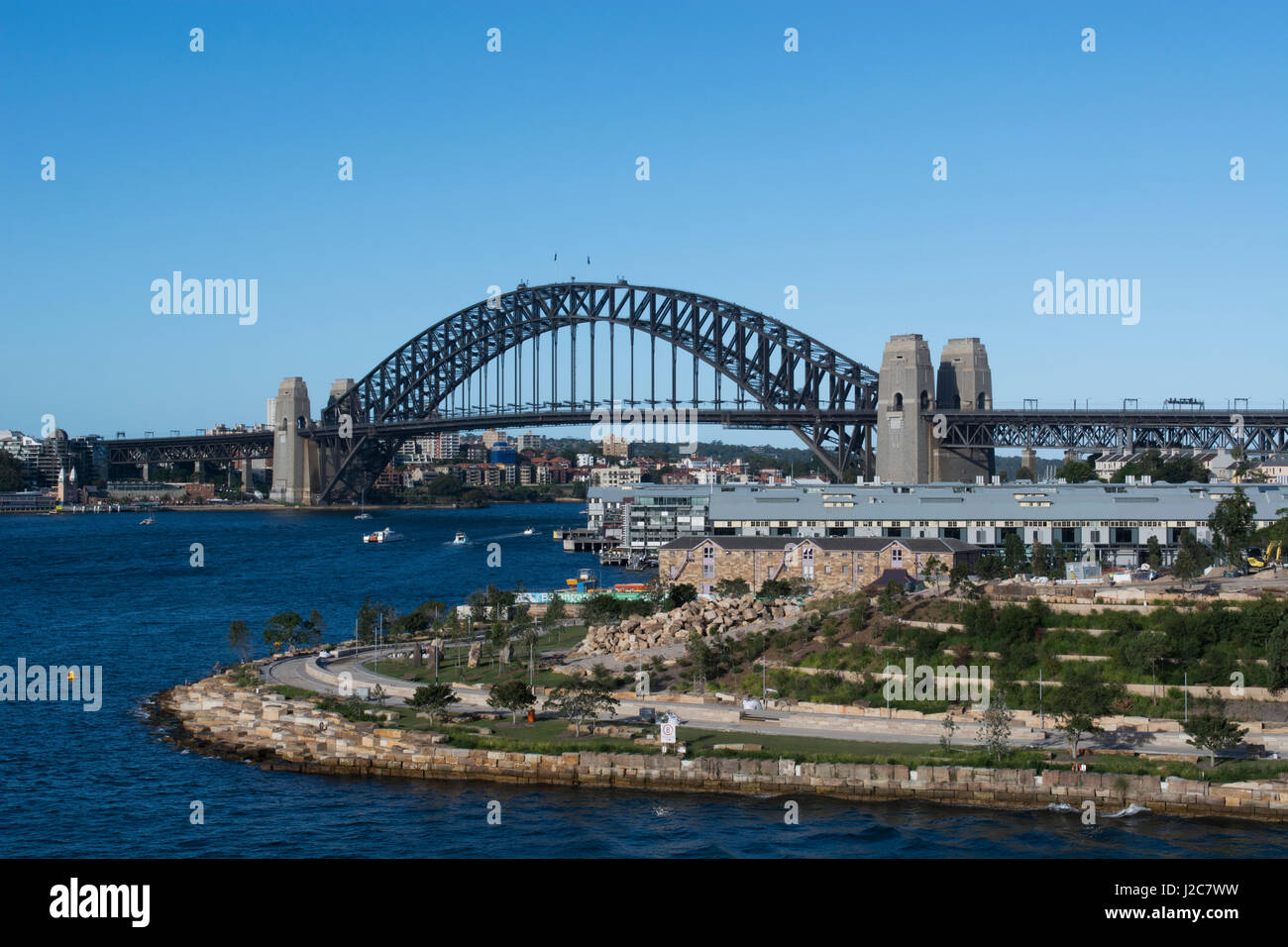 Australia, Sydney, waterfront view of Harbour Bridge Stock Photo Alamy