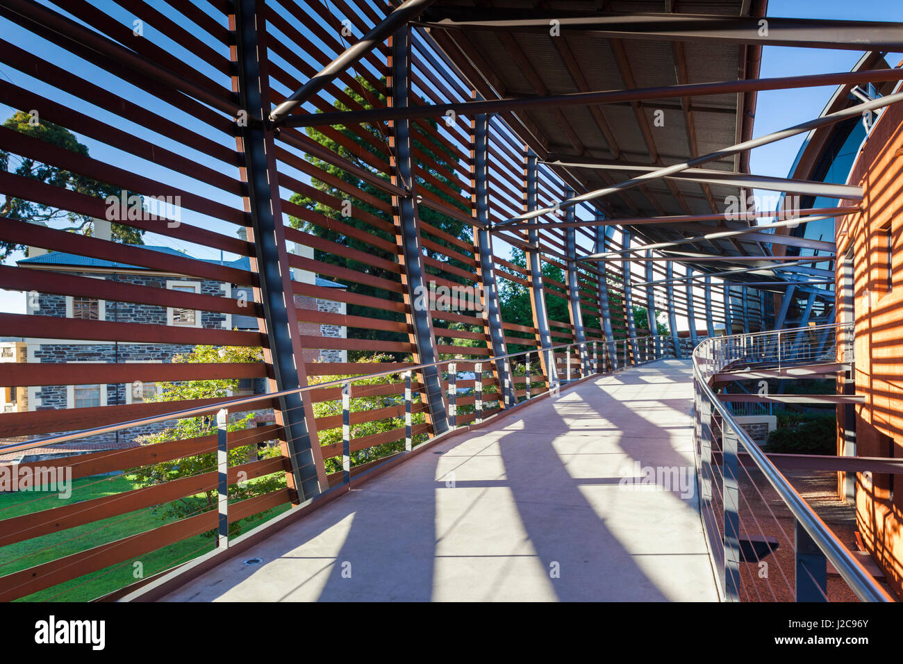Australia, Adelaide, National Wine Centre of Australia, walkway Stock