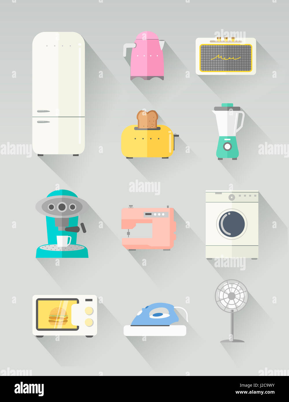 Various icons of electronics Stock Photo - Alamy