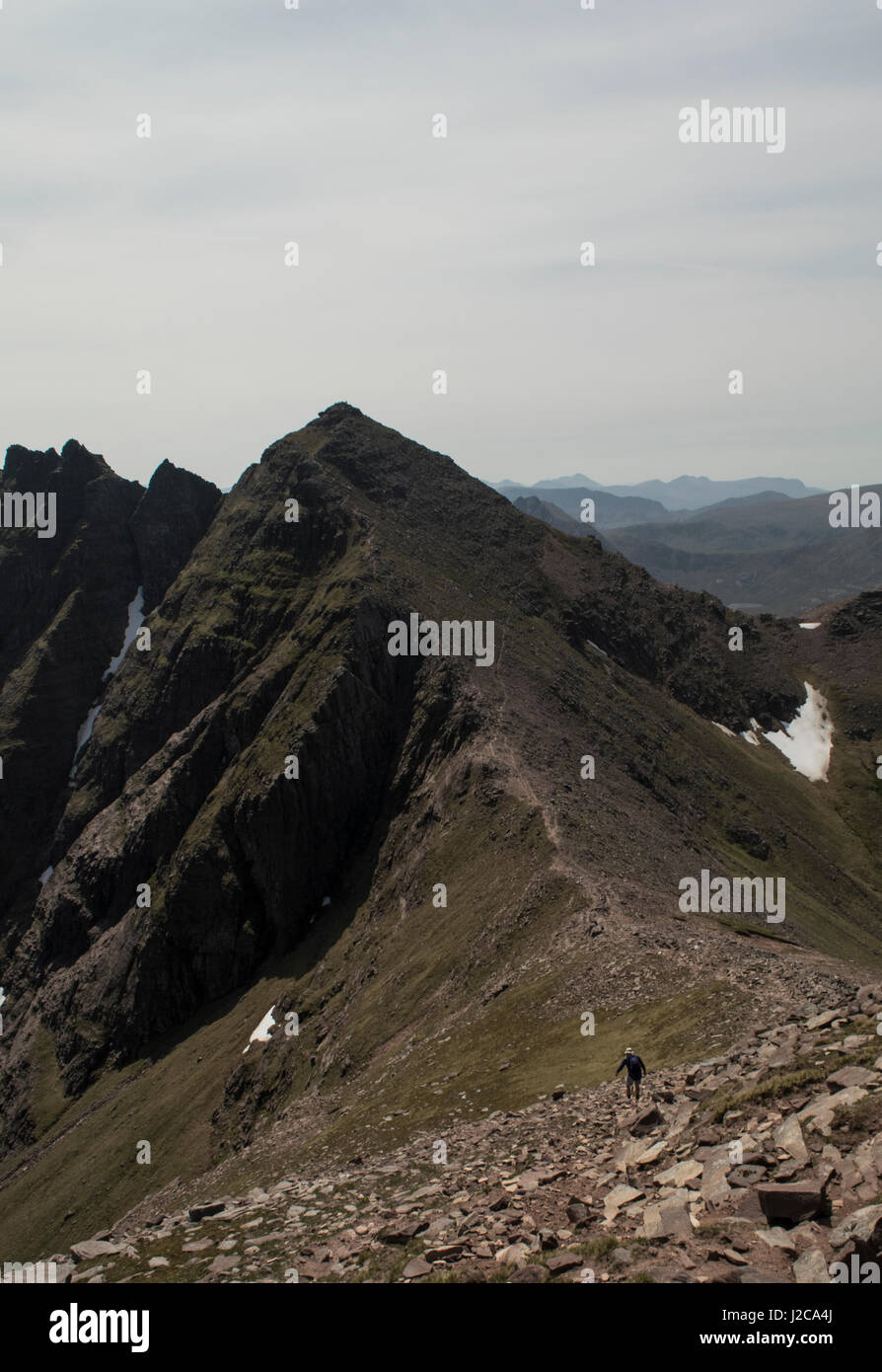 Approaching Sgurr Fiona from Bidein a' Ghlas Thuil, An Teallach Ridge ...