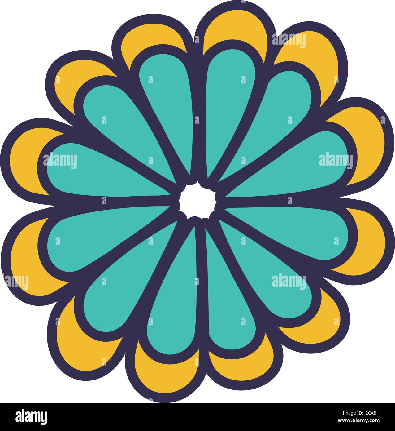 color flower blossom flat vector Stock Vector Image & Art - Alamy