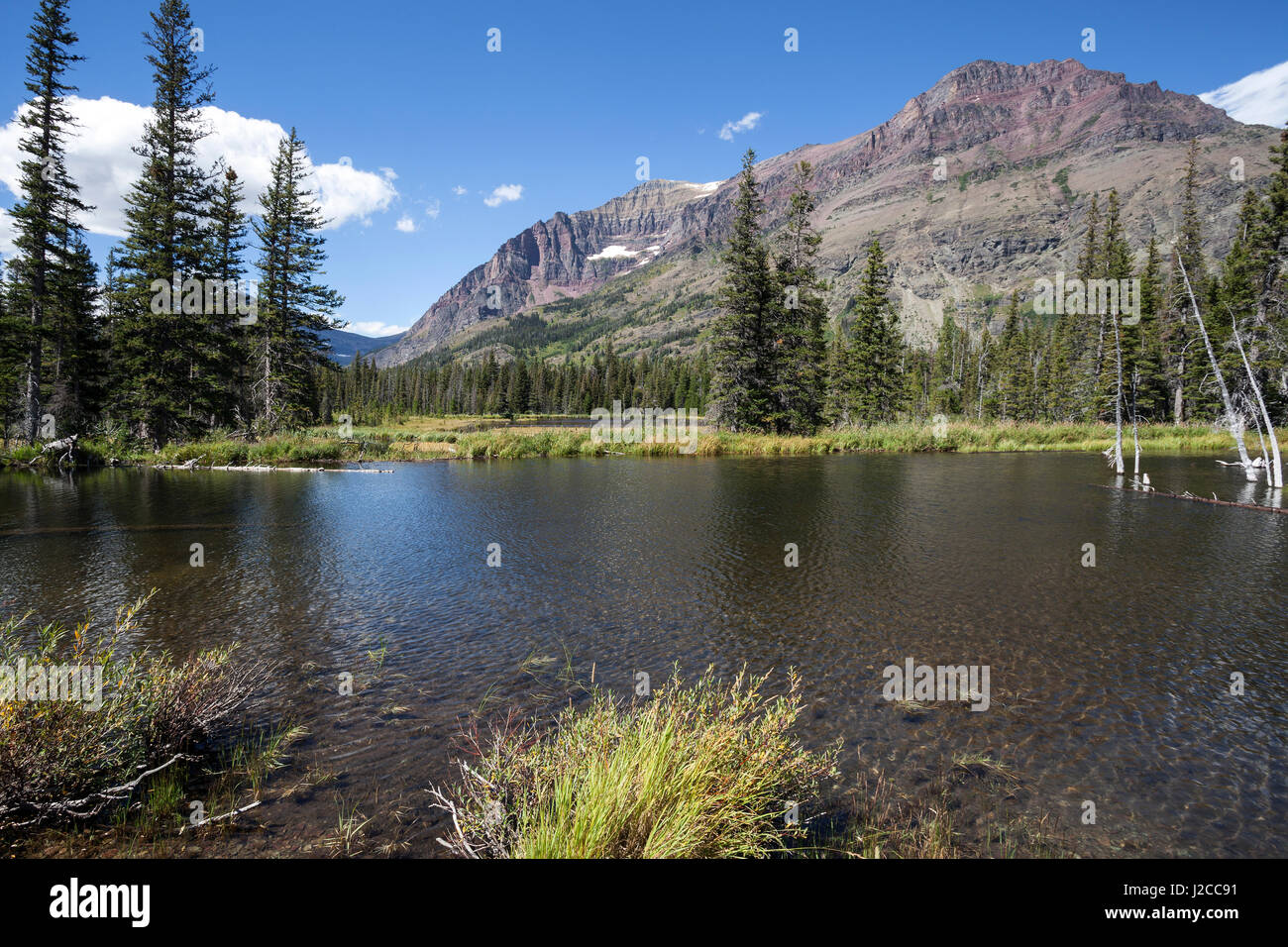 Two Medicine Lake, Rising Wolf Mountains at back, Glacier National Park