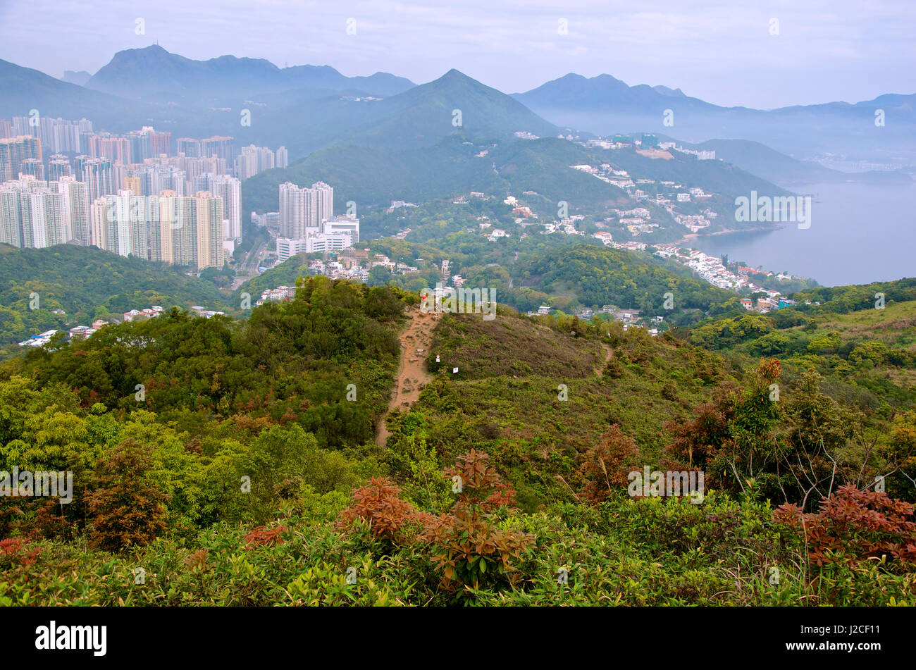 Hang Hau apartments, Clearwater Bay as seen from the popular Junk Peak