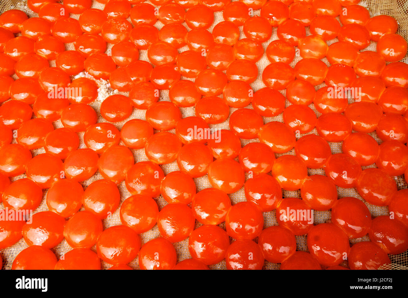 Hong Kong, Tai O fishing village, Lantau Island. Dried and salted egg