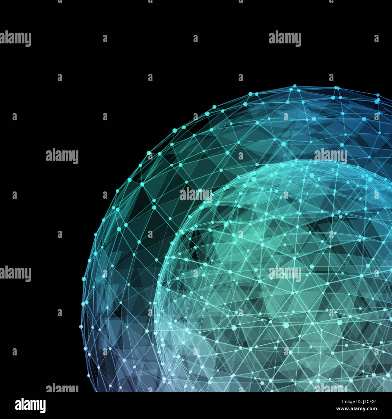 Global network internet technologies. Digital 3d illustration Stock Photo